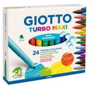 Giotto Μαρκαδόροι Turbo Maxi Χοντροί 24τεμ Διάφορα Χρώματα Giotto Μαρκαδόροι Turbo Maxi Χοντροί 24τεμ Διάφορα Χρώματα