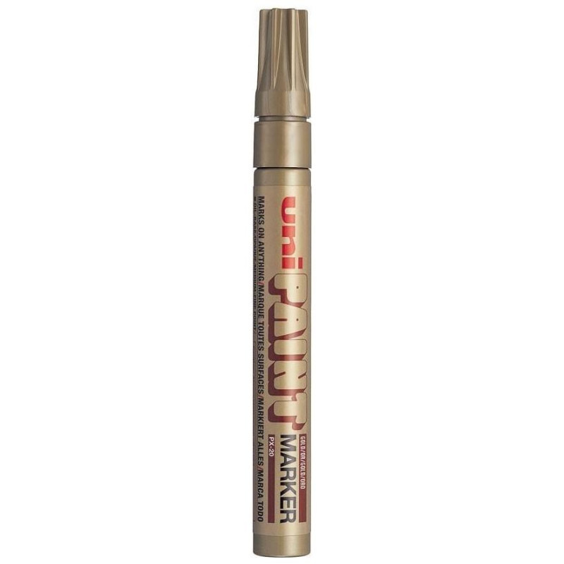 Uni Μαρκαδόρος Ανεξίτηλος PX-20 2.2mm Medium Gold Uni Μαρκαδόρος Ανεξίτηλος PX-20 2.2mm Medium Gold