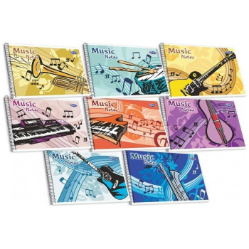 Skag Σπιράλ Πλάγιο Μουσικής 17x25cm 40 Φύλλων 220682 Skag Σπιράλ Πλάγιο Μουσικής 17x25cm 40 Φύλλων 220682