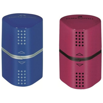 Faber Castell Ξύστρα τριπλή βαρελάκι χρωματιστή 183801 Faber Castell Ξύστρα τριπλή βαρελάκι χρωματιστή 183801