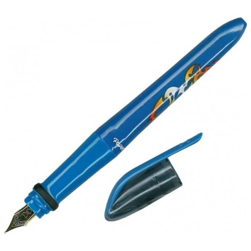 Papermate Back to School Comfort Grip Fountain Pen Tatoo design Blue