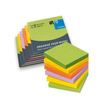 ΧΑΡΤΑΚΙΑ INFO 5854-76 SPRING 75Χ75(100φ) 6τεμ