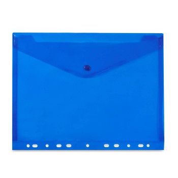 Deli Φάκελος Κουμπί PP Α4 Διάφανος Μπλε 231.55-DL