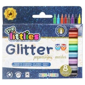 Μαρκαδόροι Glitter 8τεμ The Littlies 646529 Μαρκαδόροι Glitter 8τεμ The Littlies 646529