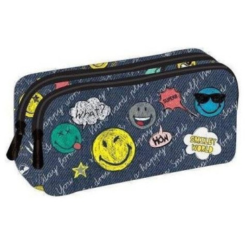 Luna Κασετίνα Διπλή φερμουάρ 20x6x9cm Smiley 504729 Luna Κασετίνα Διπλή φερμουάρ 20x6x9cm Smiley 504729