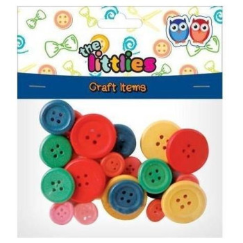 The Littlies Ξύλινα Κουμπιά Χρωματιστά 24 τεμ 646606 The Littlies Ξύλινα Κουμπιά Χρωματιστά 24 τεμ 646606