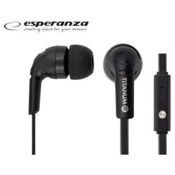Esperanza Ακουστικά Με Μικρόφωνο Titanum Μαύρο 459.91914 Esperanza Ακουστικά Με Μικρόφωνο Titanum Μαύρο 459.91914