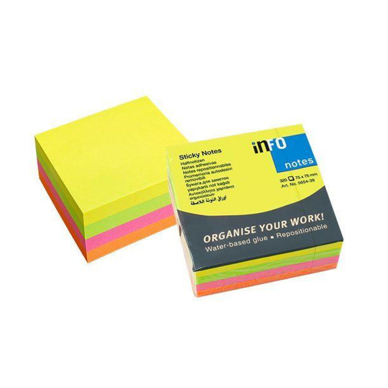 Info Notes Χαρτάκια Σημειώσεων Brillant 75χ75cm 320 Φύλλα 5654-39