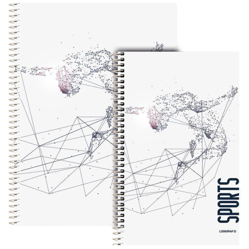 Sports Τετράδιο Σπιράλ 21x29 3θ 90φ 01523