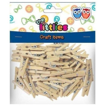 The Littlies Ξύλινα Μανταλάκια 45τεμ 25mm The Littlies Ξύλινα Μανταλάκια 45τεμ 25mm