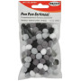 Meyco Pom-Pom Μαύρο / Άσπρο / Γκρι 10 mm, 120 τεμαχίων  M28562