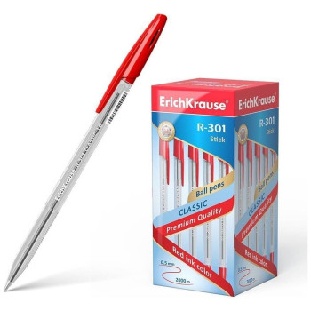 ErichKrause Στυλό R-301 Classic Stick 1.0mm Kόκκινο EK43186 ErichKrause Στυλό R-301 Classic Stick 1.0mm Kόκκινο EK43186