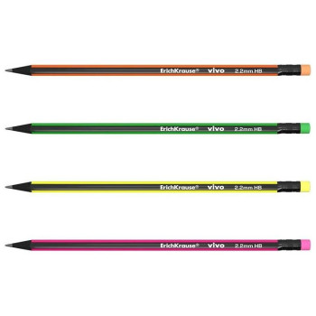 ErichKrause Τριγωνικό Μολύβι Γραφίτη με Γόμα VIVO® HB EK45623 ErichKrause Τριγωνικό Μολύβι Γραφίτη με Γόμα VIVO® HB EK45623