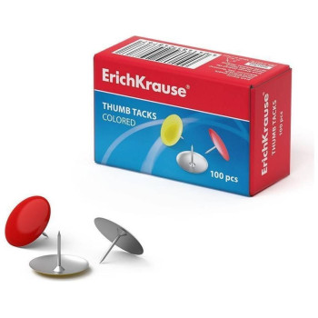 ErichKrause Πινέζες Colour (κουτί 100 τεμ) EK24876 ErichKrause Πινέζες Colour (κουτί 100 τεμ) EK24876