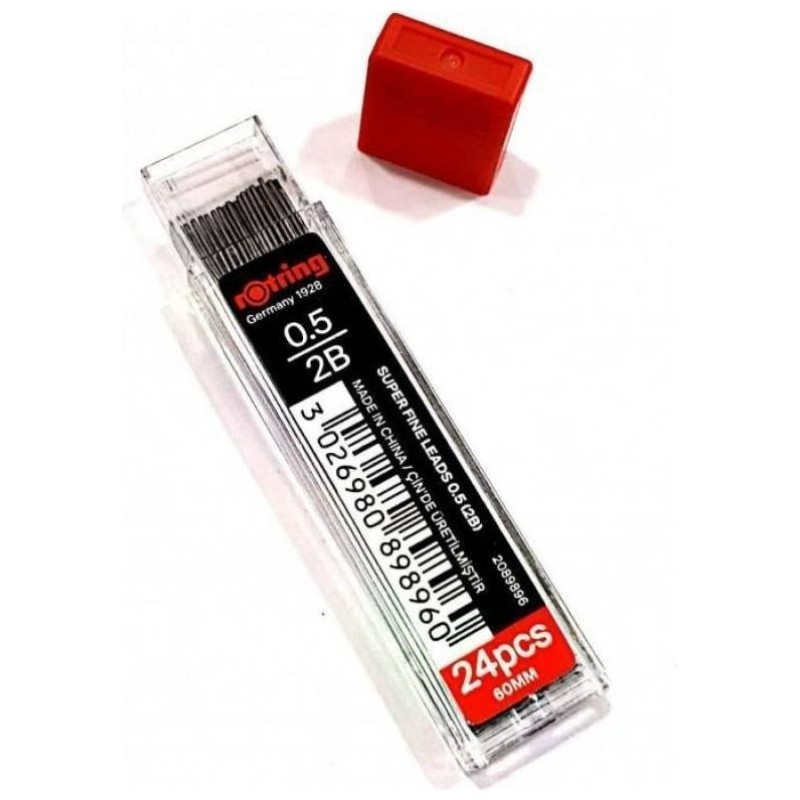 Rotring Μύτες Μηχανικό Μολύβι Super Fine Leads 0.5 2B 898960 Rotring Μύτες Μηχανικό Μολύβι Super Fine Leads 0.5 2B 898960