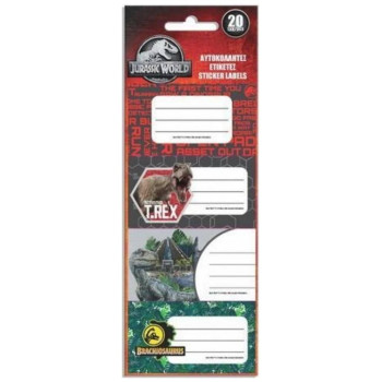 Διακάκης Ετικέτες Αυτοκόλλητες Jurassic 20 τεμ 5 σχέδια 570763 Διακάκης Ετικέτες Αυτοκόλλητες Jurassic 20 τεμ 5 σχέδια 570763