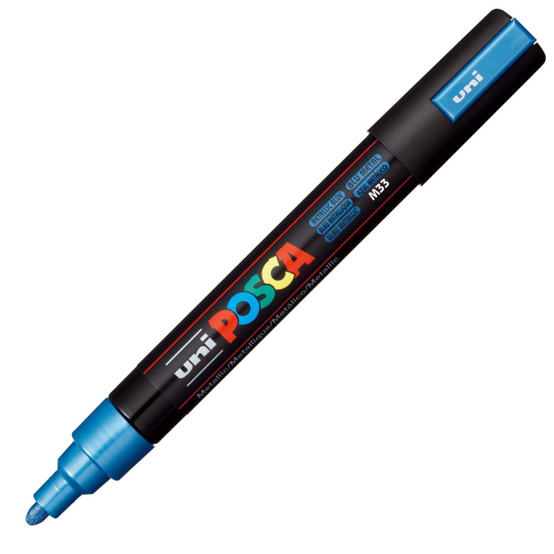 ΜΑΡΚΑΔΟΡΟΙ UNI POSCA PC-5M MEDIUM METALLIC BLUE ΜΑΡΚΑΔΟΡΟΙ UNI POSCA PC-5M MEDIUM METALLIC BLUE