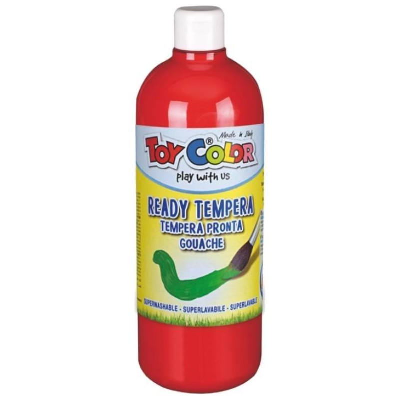 Toy Color Τέμπερα Κόκκινη 1000ml Σχολική