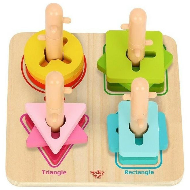 Tooky Toys Ξύλινο Γεωμετρικά Σχήματα Στοίβαξης TL905 Tooky Toys Ξύλινο Γεωμετρικά Σχήματα Στοίβαξης TL905