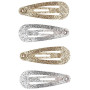 Souza Κλιπ μαλλιών Irene glitter gold / silver (4 τεμ / κάρτα, 1 κάρτα) S105666