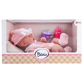Toi Toys BEAU Ζωντανή Κούκλα Μωρού Με Διάφανα 36cm Με Αξεσουάρ TT02052A