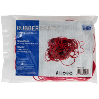 TipTop Office Λάστιχα 38mm 100g Κόκκινο TTO404281