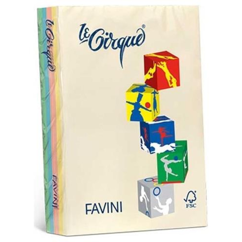 Χαρτi Favini A4 160gr. 5 χρώματα Mix OP1248