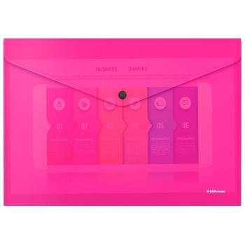 Erichkrause Φάκελος Κουμπί Glossy Neon Ημιδιαφανές A4 Ροζ EK50306 Erichkrause Φάκελος Κουμπί Glossy Neon Ημιδιαφανές A4 Ροζ EK50306