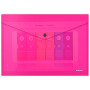 Erichkrause Φάκελος Κουμπί Glossy Neon Ημιδιαφανές A4 Ροζ EK50306