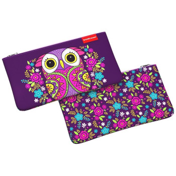 Erichkrause Κασετίνα Μονή 207x114mm Flower Owl EK46261 Erichkrause Κασετίνα Μονή 207x114mm Flower Owl EK46261