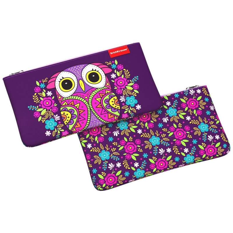 Erichkrause Κασετίνα Μονή 207x114mm Flower Owl EK46261