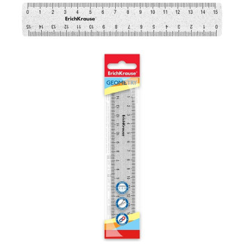 Erichkrause Πλαστικός Χάρακας Clear Glitter 15cm EK53020 Erichkrause Πλαστικός Χάρακας Clear Glitter 15cm EK53020