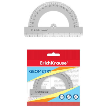 Erichkrause Μοιρογνωμόνιο Clear 180 ° / 10cm EK52975 Erichkrause Μοιρογνωμόνιο Clear 180 ° / 10cm EK52975