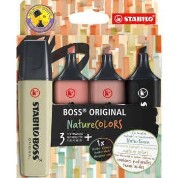 ΜΑΡΚΑΔΟΡΟΙ STABILO BOSS SET/4τεμ NATURE 70/4-2-3 ΜΑΡΚΑΔΟΡΟΙ STABILO BOSS SET/4τεμ NATURE 70/4-2-3
