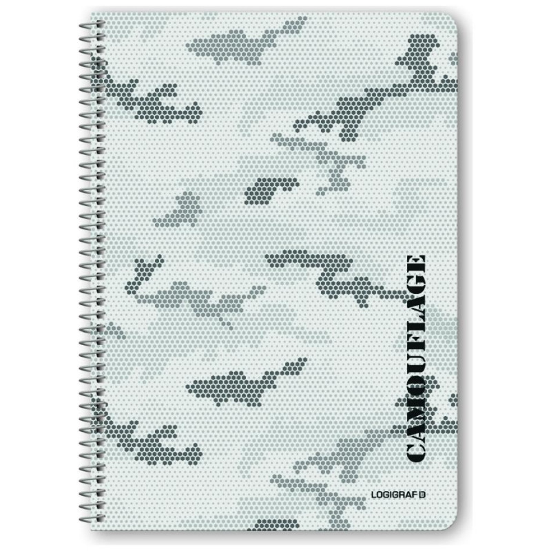 Logigraf Camouflage Τετράδιο Σπιράλ Wirelock B5/17χ25 4θ 120φ  02514