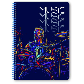 Logigraf Music Τετράδιο Σπιράλ 17χ25 4θ 120φ 02314 Logigraf Music Τετράδιο Σπιράλ 17χ25 4θ 120φ 02314