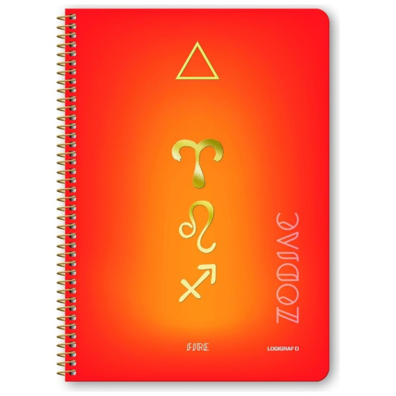 Logigraf Zodiac Τετράδιο Σπιράλ Wirelock B5/17χ25 4θ 120φ  02614