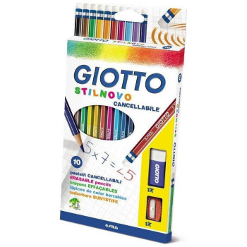ΞΥΛΟΜΠΟΓΙΕΣ 10 ΤΜΧ ΜΕ ΓΟΜΑ +ΞΥΣΤΡΑ+ΓΟΜΑ STILNOVO ERASABLE GIOTTO