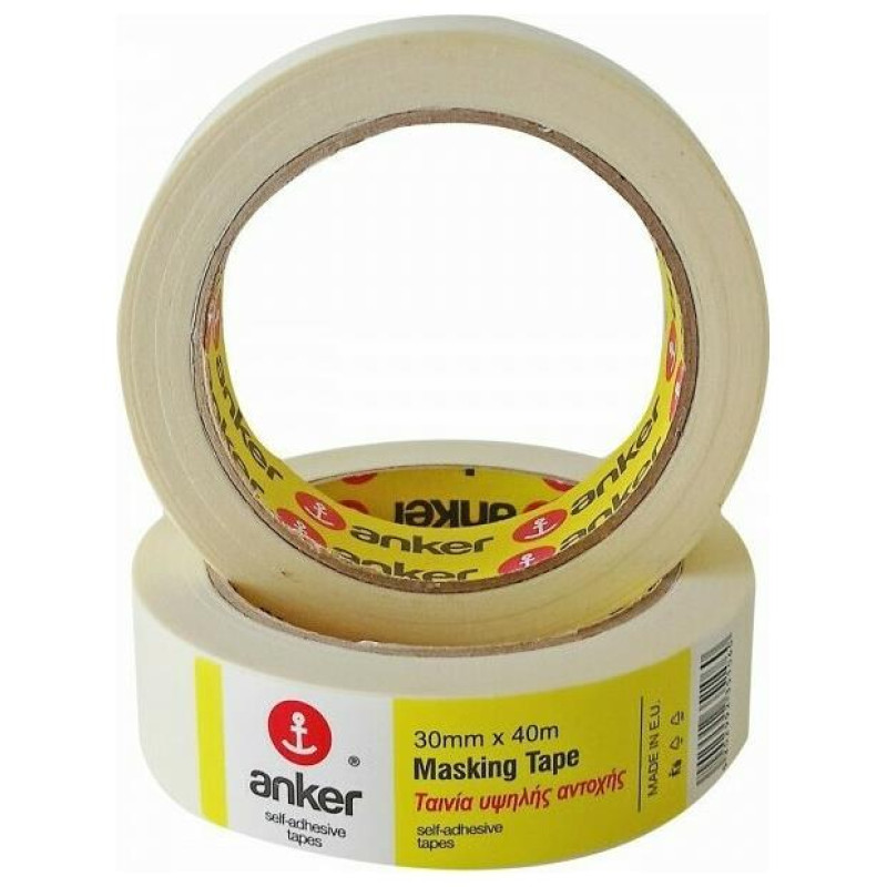 Anker Κολλητική Ταινία Masking 30mmx40m 2295852 Anker Κολλητική Ταινία Masking 30mmx40m 2295852