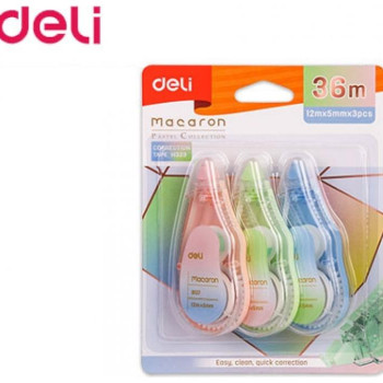 Deli Διορθωτική Ταινία 3τεμ 5mmx12m Macaron EΗ333