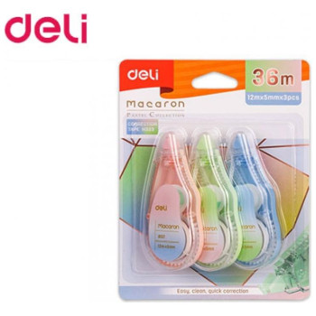 Deli Διορθωτική Ταινία 3τεμ 5mmx12m Macaron EΗ333 Deli Διορθωτική Ταινία 3τεμ 5mmx12m Macaron EΗ333