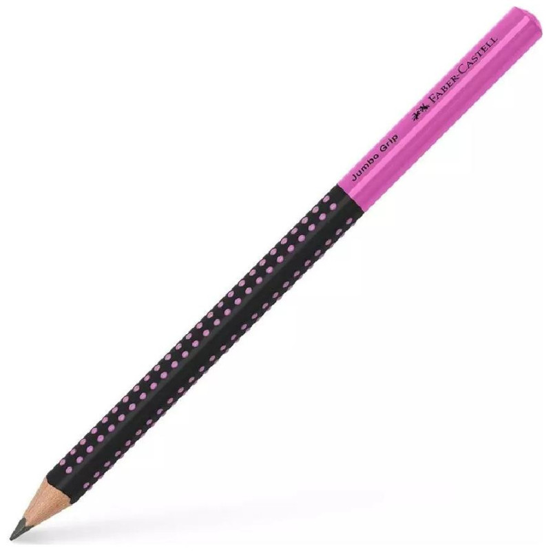 Faber Castell  Μολύβι Jumbo Grip Δίχρωμο Μαύρο-Ροζ 511917