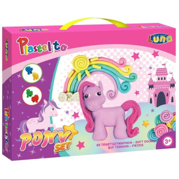 Luna Πλαστοζυμαράκι Πόνυ 33x25x7cm Με Εργαλεία 622082 Luna Πλαστοζυμαράκι Πόνυ 33x25x7cm Με Εργαλεία 622082