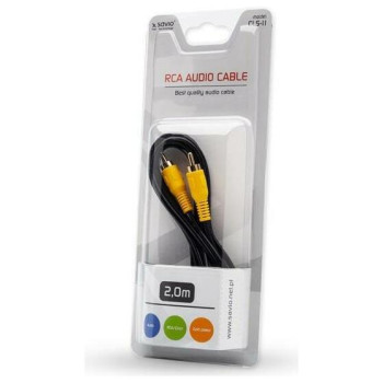 Savio Cable RCA male - RCA male 2m CLS-11 Savio Cable RCA male - RCA male 2m CLS-11