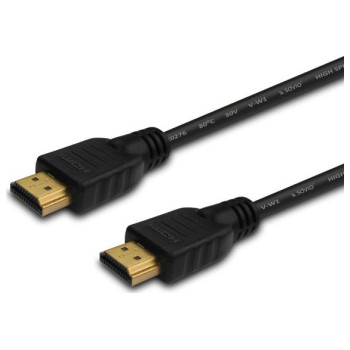 Savio HDMI 1.4 Cable HDMI male - HDMI male 2m Μαύρο CL-05 Savio HDMI 1.4 Cable HDMI male - HDMI male 2m Μαύρο CL-05
