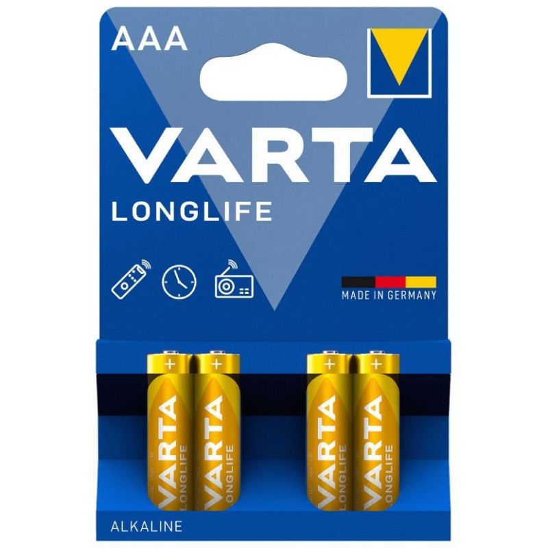 Varta LongLife Extra Αλκαλικές Μπαταρίες AAA 1.5V 4τμχ Varta LongLife Extra Αλκαλικές Μπαταρίες AAA 1.5V 4τμχ