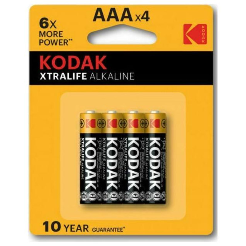 Kodak Xtralife Αλκαλικές Μπαταρίες AAA 1.5V 4τμχ Kodak Xtralife Αλκαλικές Μπαταρίες AAA 1.5V 4τμχ