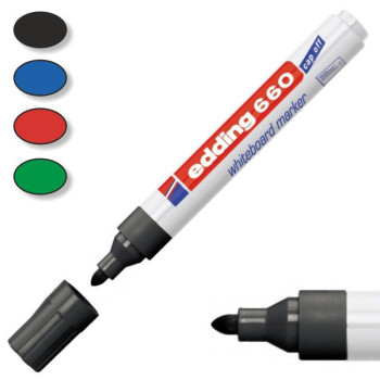 Edding Μαρκαδόρος Ασπροπίνακα Μαύρο  0325066601A