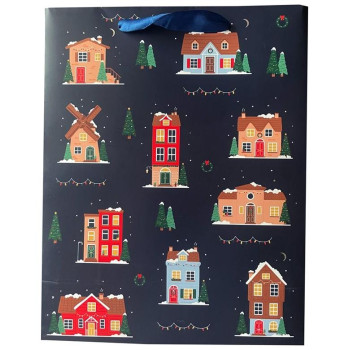 Gnf Συσκευασία Δώρου Σακούλα L - Χριστουγεννιάτικα Σπιτάκια XGBAG100A Gnf Συσκευασία Δώρου Σακούλα L - Χριστουγεννιάτικα Σπιτάκια XGBAG100A