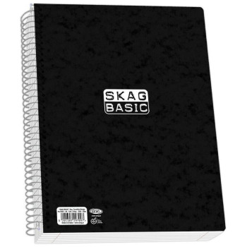 Skag Τετράδιο Σπιράλ Basic Α4 2 θεμάτων 60 φύλλων Mαύρο S297080